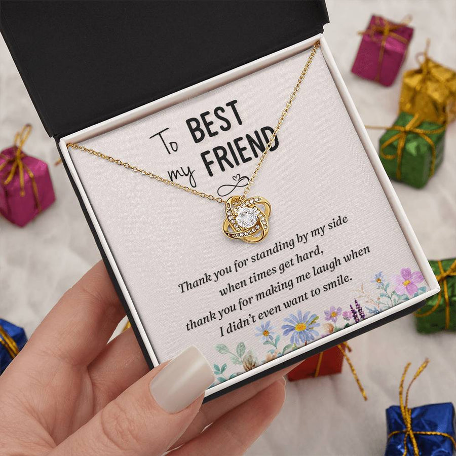Best Friend Gifts for Birthday, Friendship Knot Necklace Silver, Meaningful Friendship Gifts