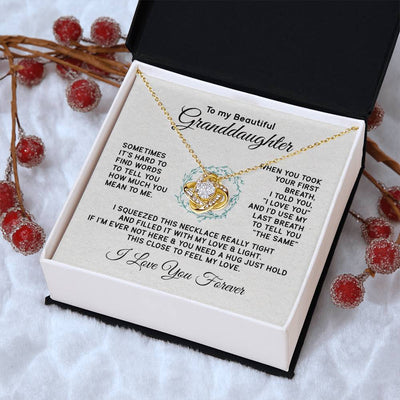 Load image into Gallery viewer, To My Granddaughter Necklace, Sometimes It&amp;#39;s Hard to Find Words to Tell You How Much You Mean to Me
