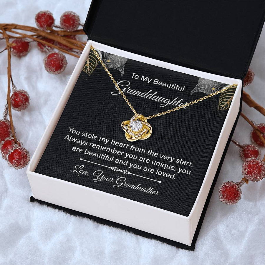 To My Granddaughter Necklace from Nana, Birthday Present for Granddaughter from Grandma