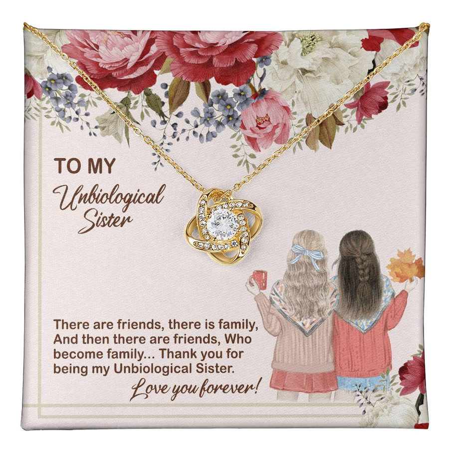 To My Unbiological Sister Necklace, Unbiological Sister Birthday Gifts