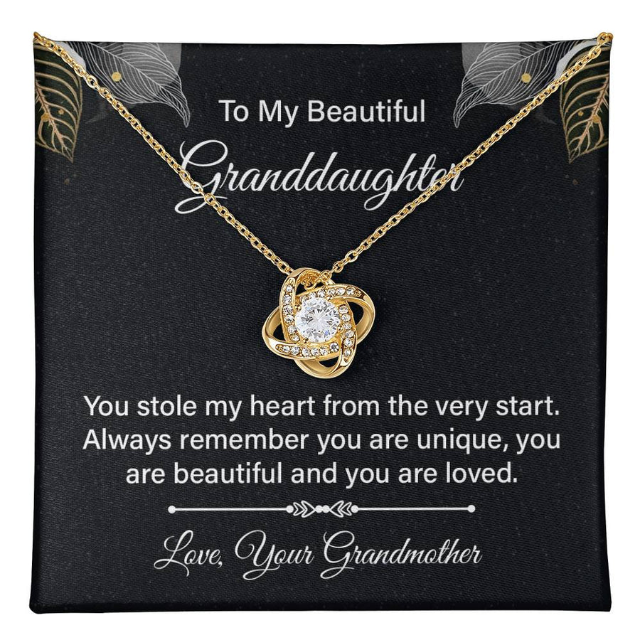 To My Granddaughter Necklace from Nana, Birthday Present for Granddaughter from Grandma