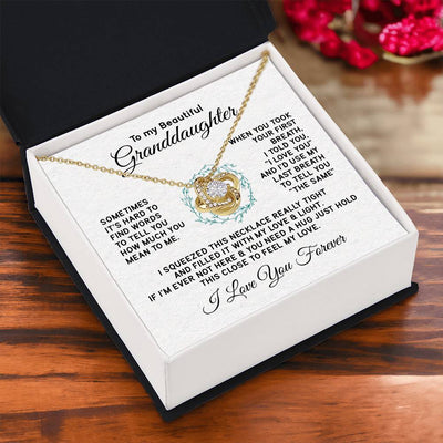 Load image into Gallery viewer, To My Granddaughter Necklace, Sometimes It&amp;#39;s Hard to Find Words to Tell You How Much You Mean to Me
