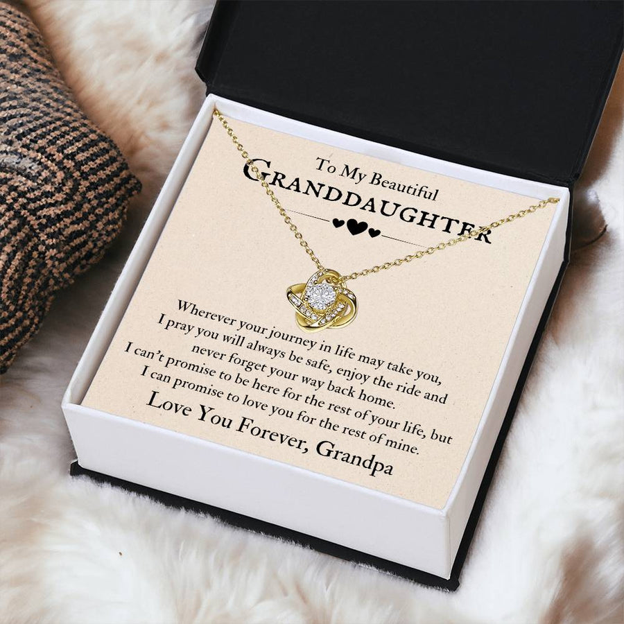 To My Beautiful Granddaughter Necklace from Grandpa, Never Forget Your Way Back Home