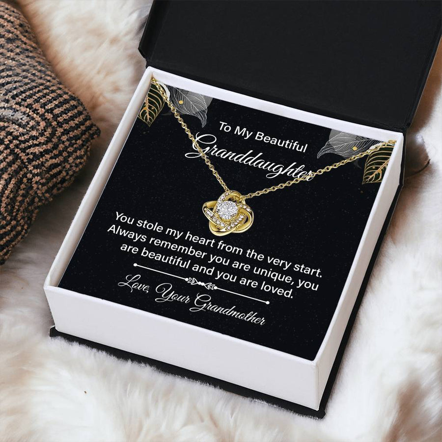 To My Granddaughter Necklace from Nana, Birthday Present for Granddaughter from Grandma