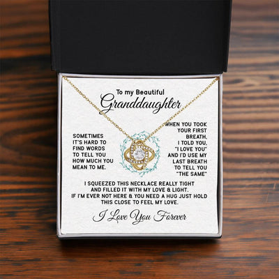 Load image into Gallery viewer, To My Granddaughter Necklace, Sometimes It&amp;#39;s Hard to Find Words to Tell You How Much You Mean to Me
