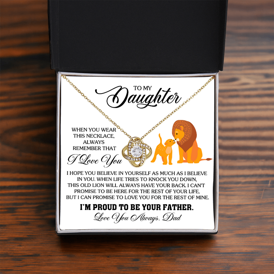 To My Daughter Necklace from Dad, Birthday Gifts for Daughter, I'm Proud to Be Your Father