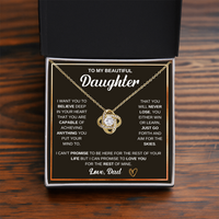Load image into Gallery viewer, To My Daughter Love Knot Necklace Gift From Mom with Message Card &amp; Gift Box
