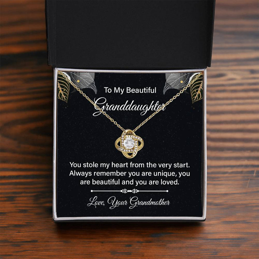 To My Granddaughter Necklace from Nana, Birthday Present for Granddaughter from Grandma
