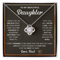 Load image into Gallery viewer, To My Daughter Love Knot Necklace Gift From Mom with Message Card &amp; Gift Box
