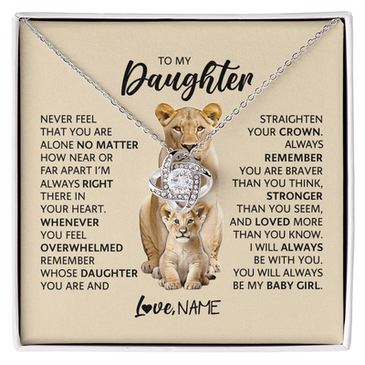 Load image into Gallery viewer, To My Daughter Never Feel That You Are Alone No Matter How near or Far Apart I&amp;#39;m Always Right There
