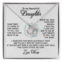 Load image into Gallery viewer, To My Daughter Necklace from Mom, I&#39;d Use My Last Breath to Tell You &quot;The Sam&quot;
