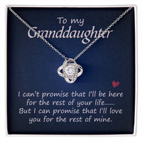 Load image into Gallery viewer, To My Granddaughter Necklace from From Grandma, Women Love Knot Necklace for Granddaughter
