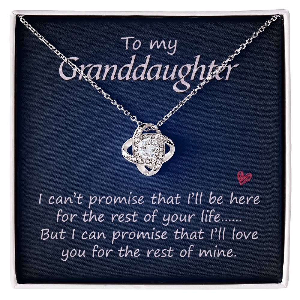 To My Granddaughter Necklace from From Grandma, Women Love Knot Necklace for Granddaughter