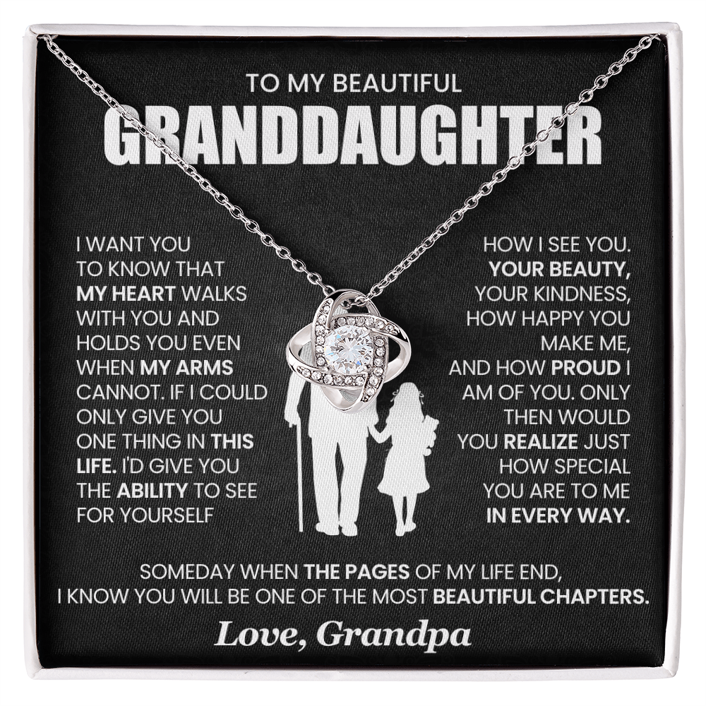 To My Granddaughter Necklace from Grandpa, Unique Birthday Gifts for  Granddaughter from Grandpa