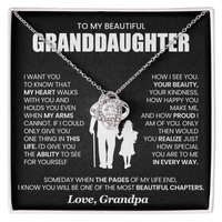 Load image into Gallery viewer, To My Granddaughter Necklace from Grandpa, Unique Birthday Gifts for Granddaughter from Grandpa
