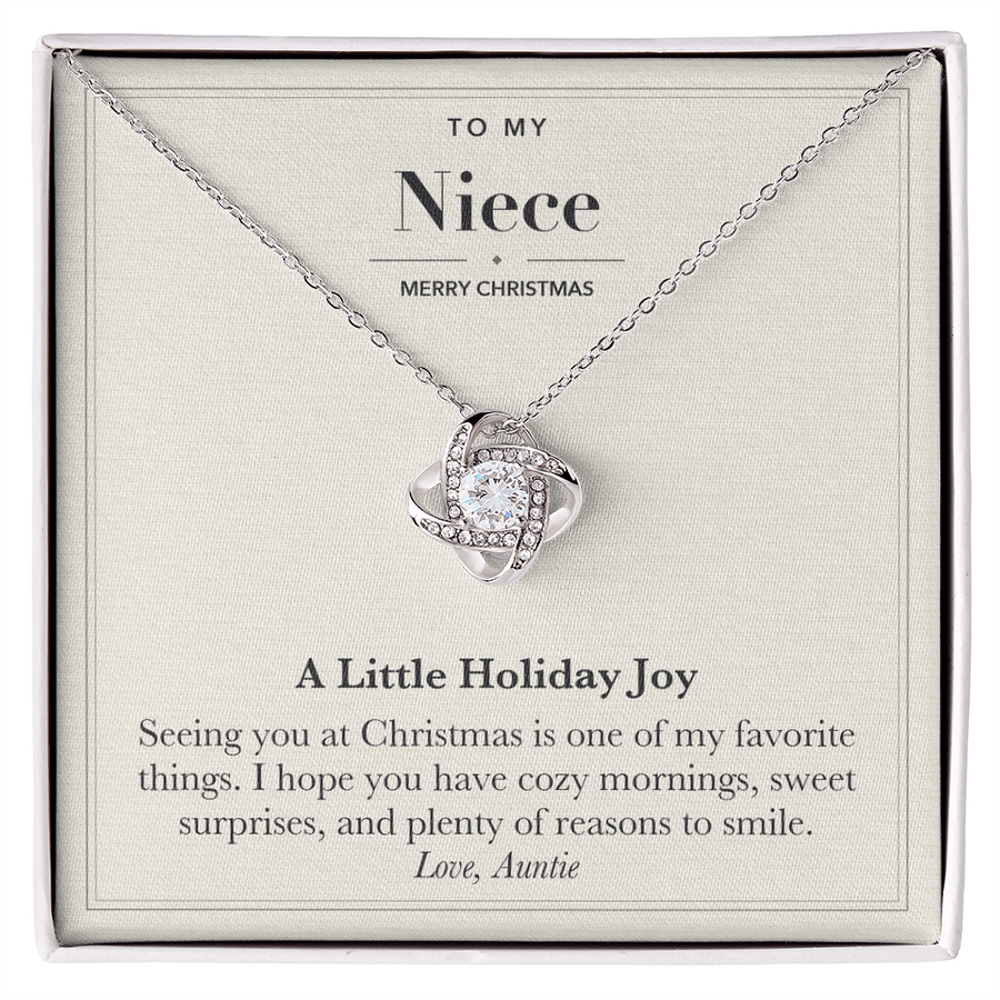 To My Niece Christmas Love Knot Necklace – A Little Holiday Joy