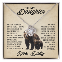 Load image into Gallery viewer, To My Daughter Love Knot Necklace – Unbreakable Bond Jewelry Gift for Birthday or Holiday
