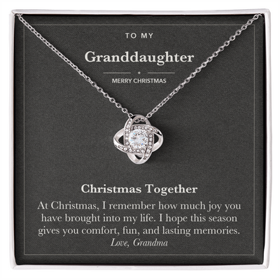 Load image into Gallery viewer, To My Granddaughter Christmas Love Knot Necklace – Christmas Together
