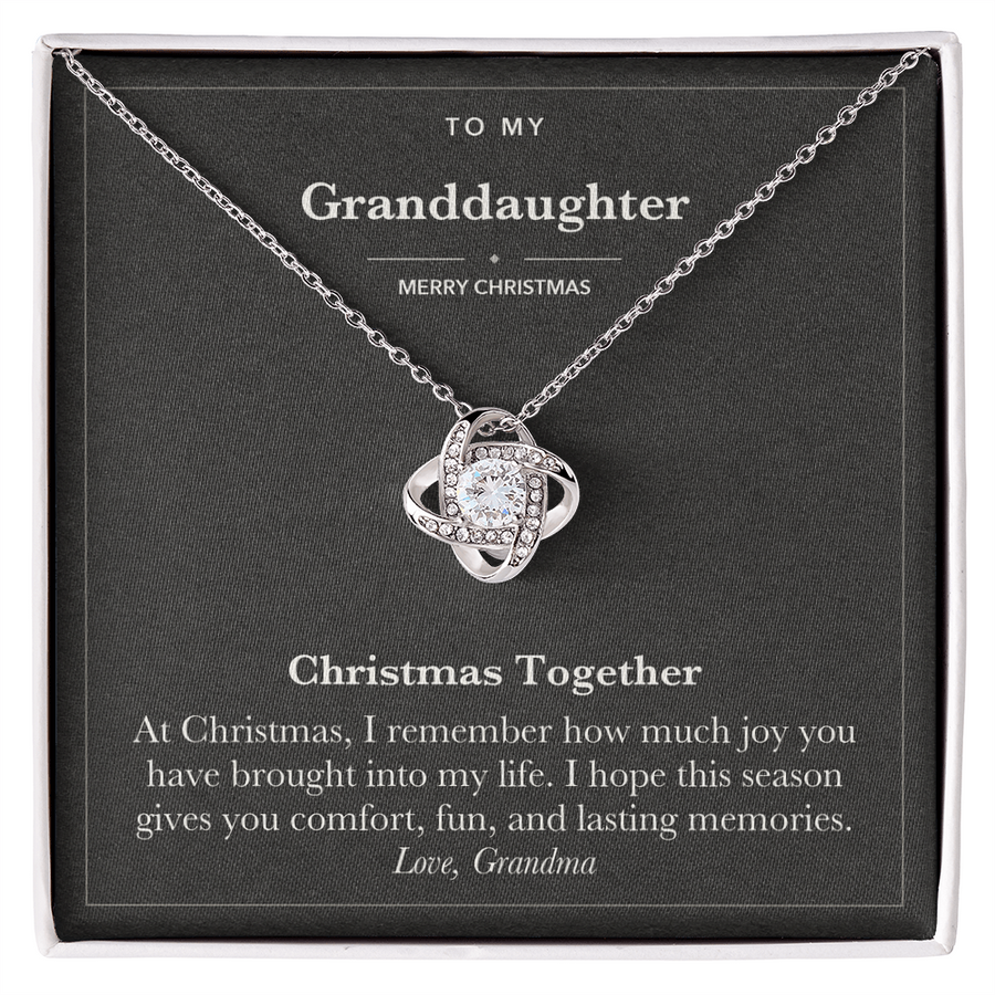 To My Granddaughter Christmas Love Knot Necklace – Christmas Together