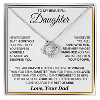 Load image into Gallery viewer, To My Daughter Necklace Birthday Gifts from Mother, You Are Braver Than You Believe
