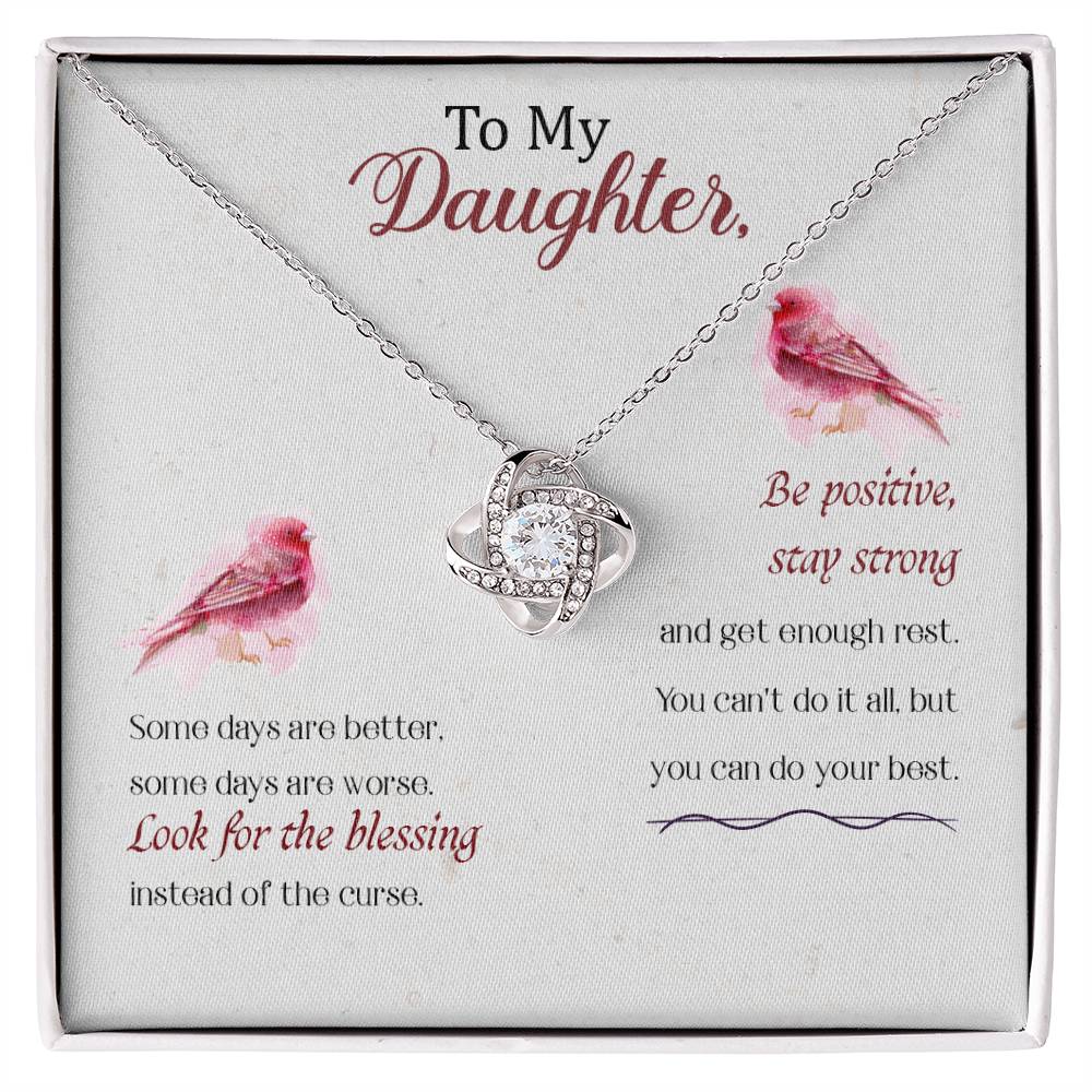 Sentimental Gifts for Daughter from Mom, Meaningful Necklace for Daughter, Be Positive Stay Strong