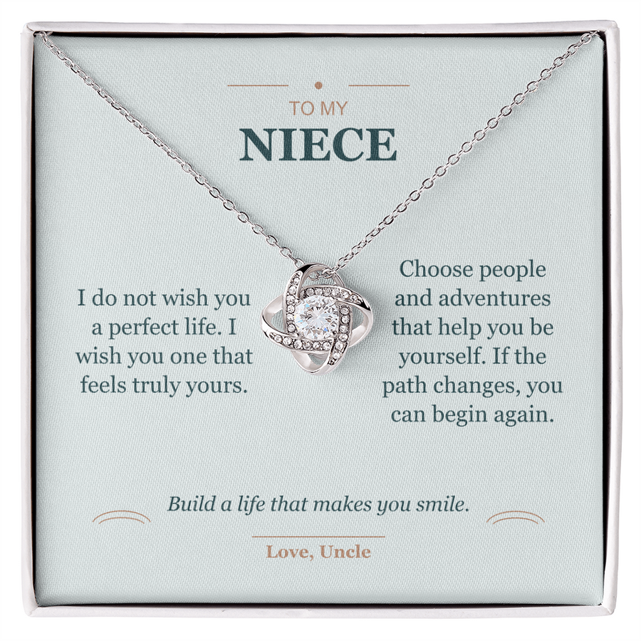 To My Niece, A Life That Feels Like Yours - Love Knot Necklace