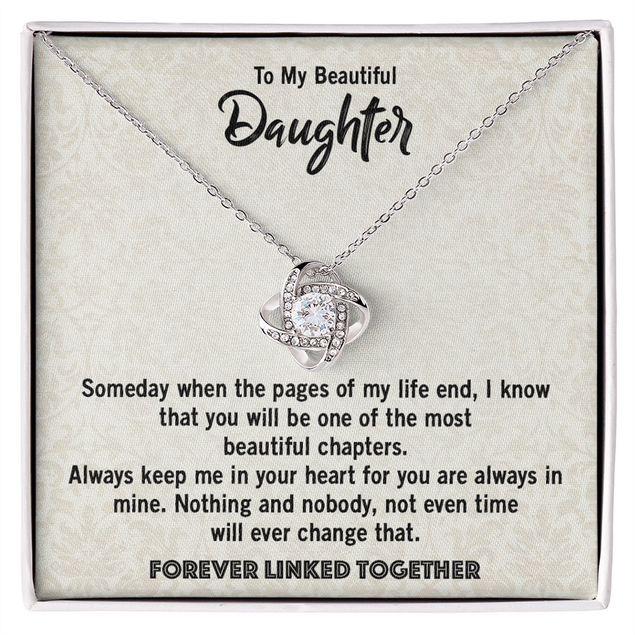 Love Knot Necklace for Daughter from Dad – Beautiful Gift for Birthday, Graduation, or Wedding Day