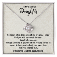 Load image into Gallery viewer, Love Knot Necklace for Daughter from Dad – Beautiful Gift for Birthday, Graduation, or Wedding Day
