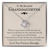 Load image into Gallery viewer, To My Beautiful Granddaughter Necklace from Grandpa, Never Forget Your Way Back Home
