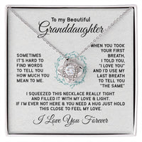Load image into Gallery viewer, To My Granddaughter Necklace, Sometimes It&#39;s Hard to Find Words to Tell You How Much You Mean to Me
