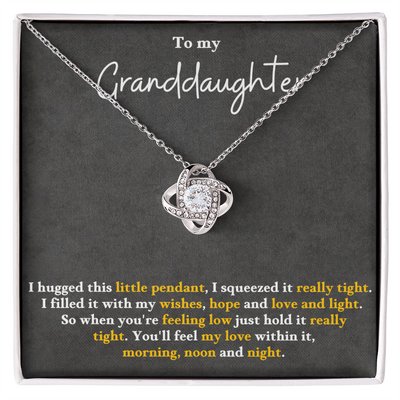 Load image into Gallery viewer, To My Granddaughter Love Knot Necklace Perfect Birthday Christmas Gifts from Grandma Grandpa
