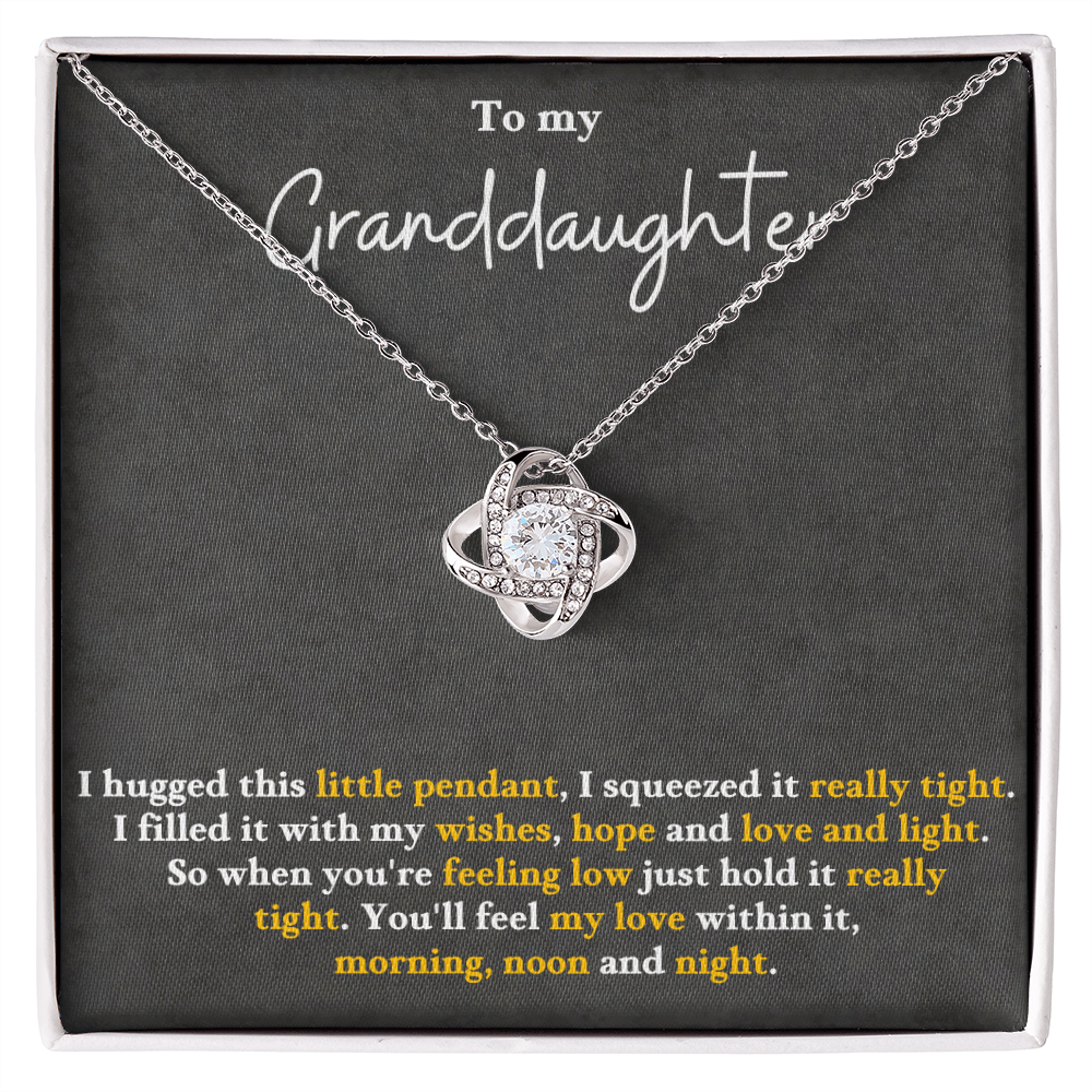 To My Granddaughter Love Knot Necklace Perfect Birthday Christmas Gifts from Grandma Grandpa