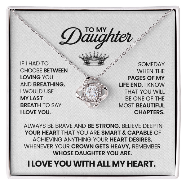 Birthday Daughter Necklace, When the Pages of My Life End You Will Be the Most Beautiful Chapters