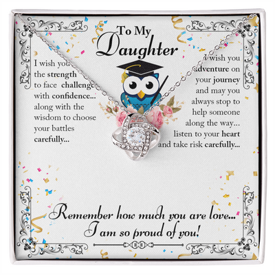 Load image into Gallery viewer, To My Beautiful Daughter Necklace from Mom – Congratulations Gift for Graduation or Birthday
