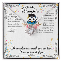 Load image into Gallery viewer, To My Beautiful Daughter Necklace from Mom – Congratulations Gift for Graduation or Birthday
