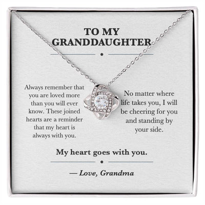 Load image into Gallery viewer, To My Granddaughter Love Knot Necklace Gift from Grandma
