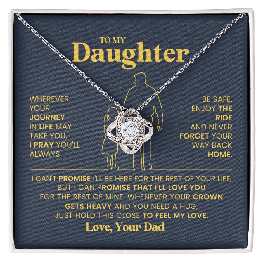 To My Daughter Necklace, Daughter Necklaces from Mom and Dad, Birthday Gifts from Mother or Father