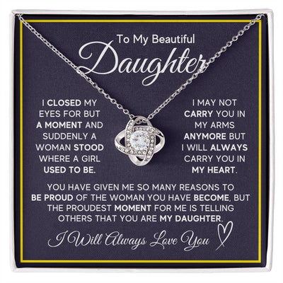 Load image into Gallery viewer, Daughter Gifts from Mom and Dad, Necklace &amp;amp; Message Card &amp;amp; LED Gift Box for Birthday, or Christmas
