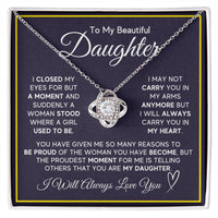 Load image into Gallery viewer, Daughter Gifts from Mom and Dad, Necklace &amp; Message Card &amp; LED Gift Box for Birthday, or Christmas
