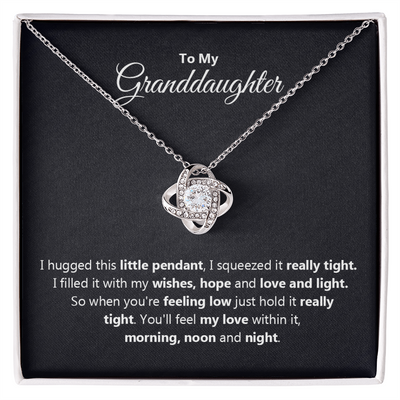 Load image into Gallery viewer, To My Granddaughter Gifts – Love Knot Necklace from Grandma or Grandpa with Heartfelt Message Card
