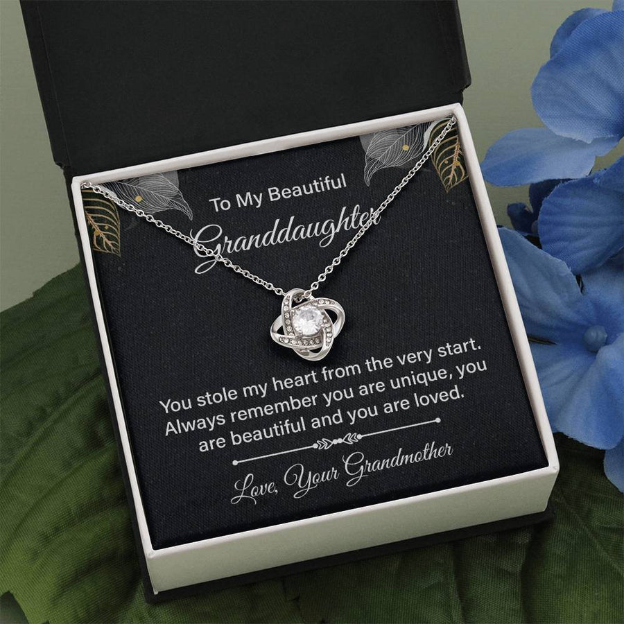 To My Granddaughter Necklace from Nana, Birthday Present for Granddaughter from Grandma