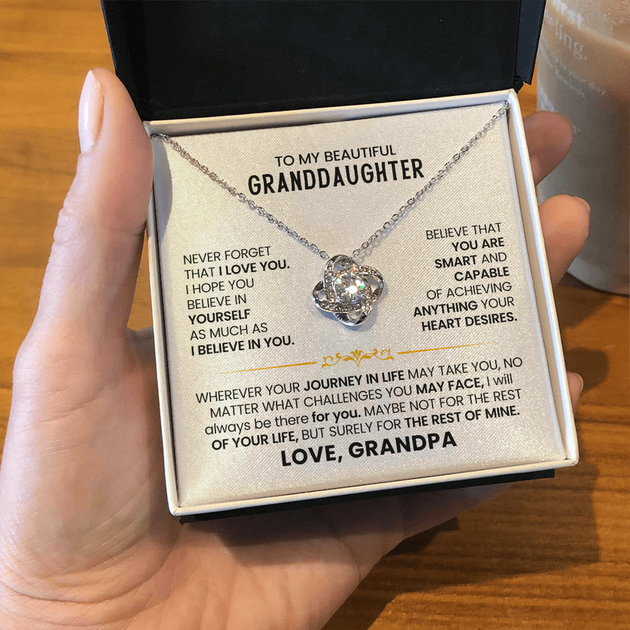 To My Beautiful Granddaughter Necklace, Believe in Yourself as Much as I Believe in You