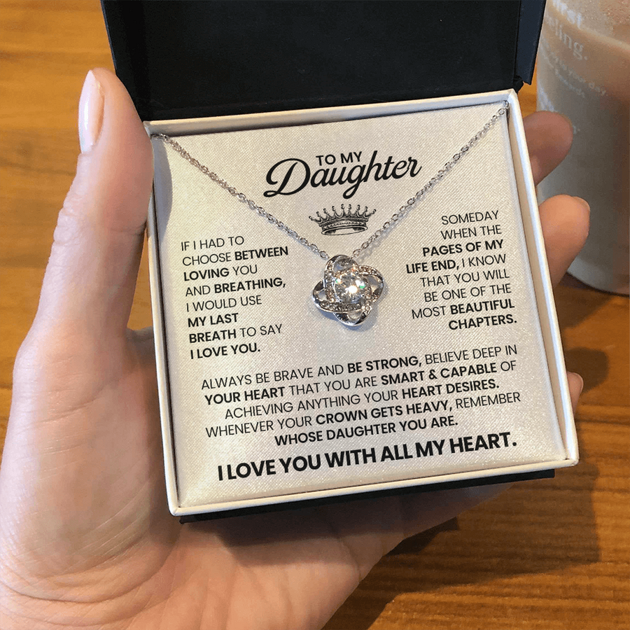 Birthday Daughter Necklace, When the Pages of My Life End You Will Be the Most Beautiful Chapters