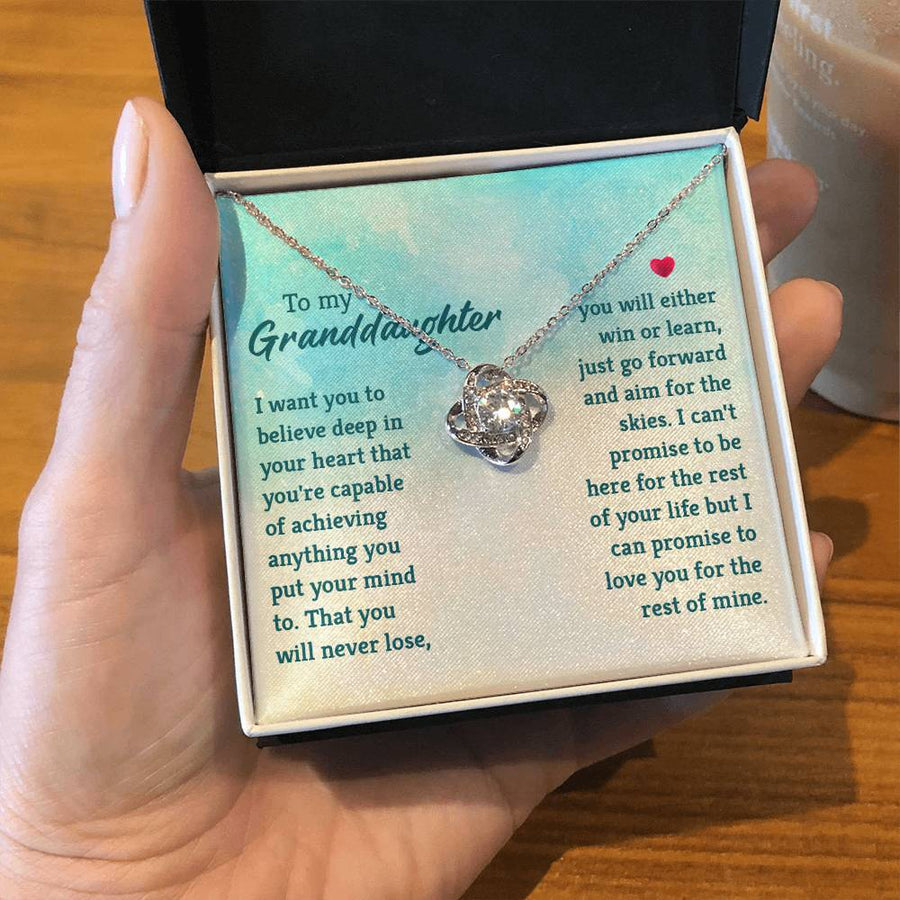 Granddaughter Necklace from Grandma, Special Birthday Gifts for Granddaughter from Nana