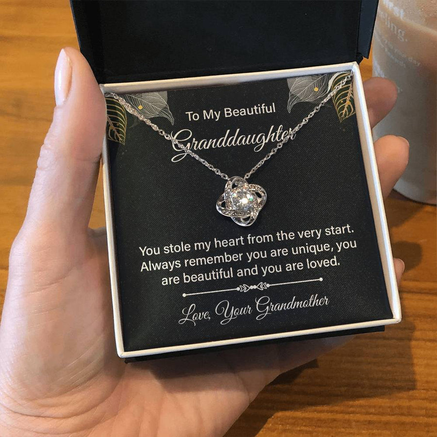 To My Granddaughter Necklace from Nana, Birthday Present for Granddaughter from Grandma