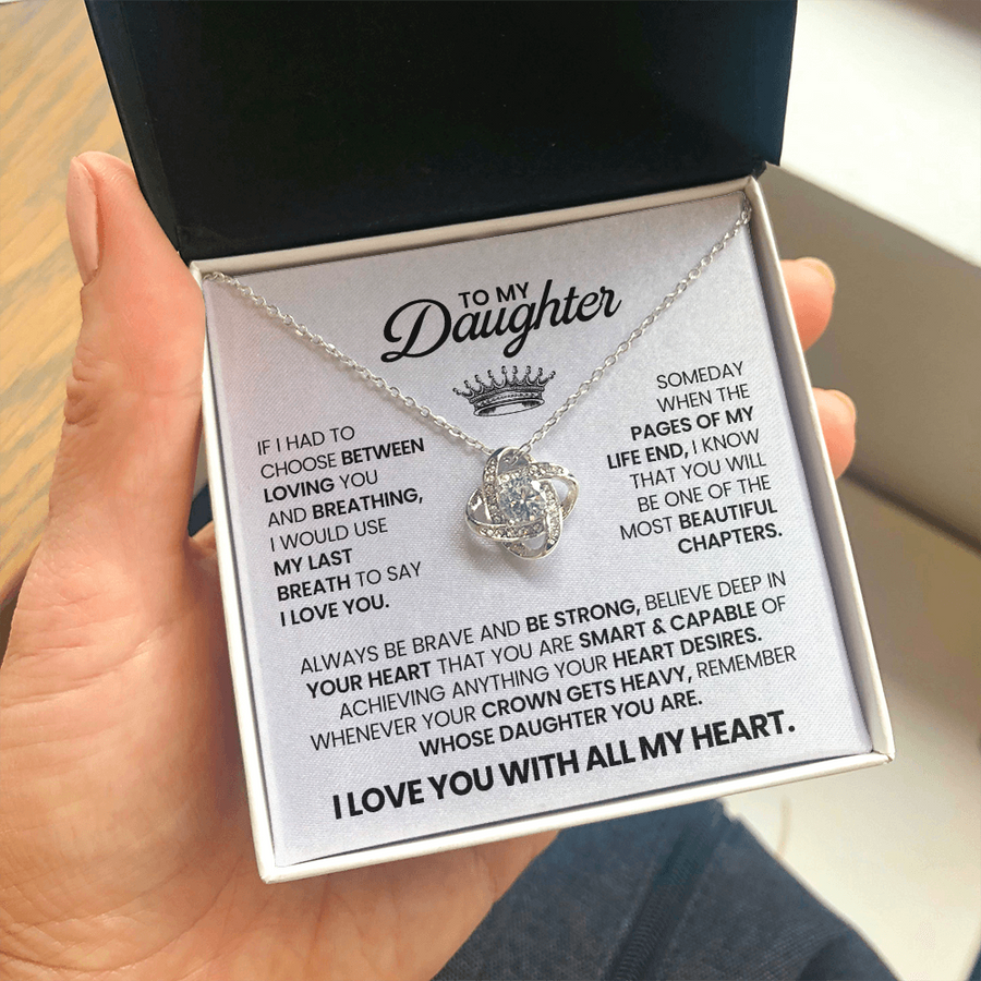 Birthday Daughter Necklace, When the Pages of My Life End You Will Be the Most Beautiful Chapters