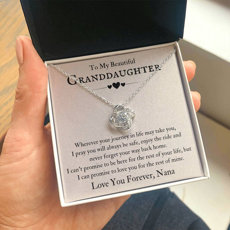 To My Beautiful Granddaughter Necklace from Nana, Never Forget Your Way Back Home