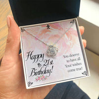 Load image into Gallery viewer, Unique 21st Birthday Gifts for Her, 21st Birthday Gifts for Her, Love Knot Necklace Gifts

