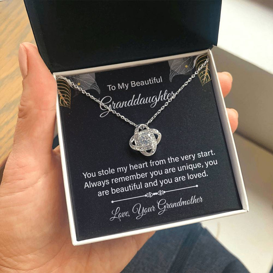 To My Granddaughter Necklace from Nana, Birthday Present for Granddaughter from Grandma
