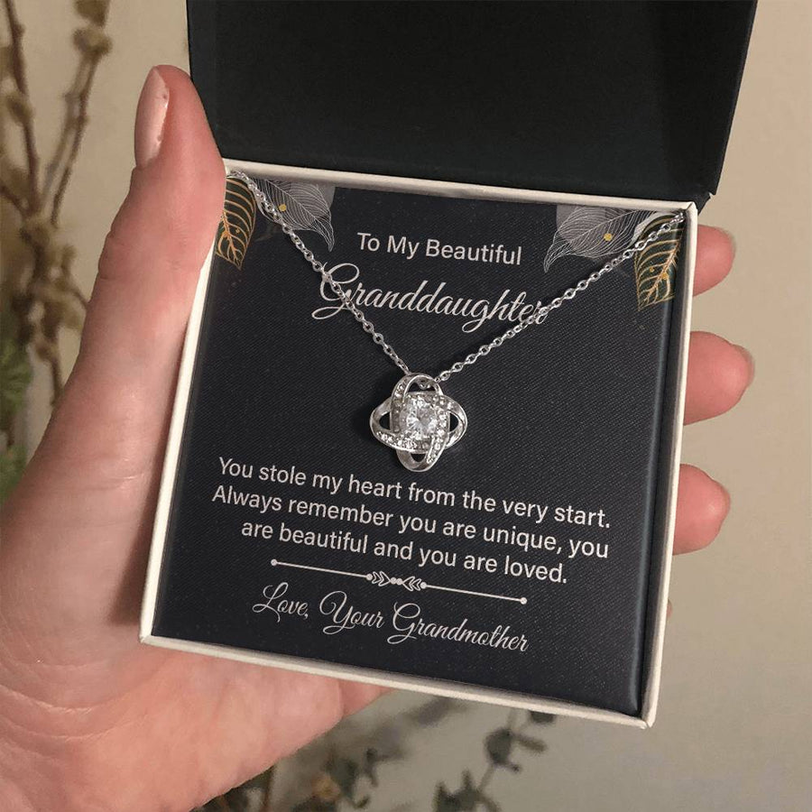 To My Granddaughter Necklace from Nana, Birthday Present for Granddaughter from Grandma
